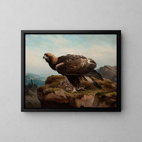 Aigle doré au bord d'une falaise - Ferdinand von Wright — quadro incorniciato alla parete