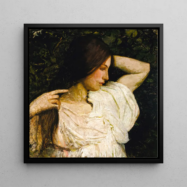 Fille arrangeant ses cheveux - Abbott Handerson Thayer