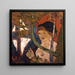 Fille bretonne con un ombrello rosso - Emile Bernard — quadro incorniciato alla parete