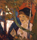 Fille bretonne con un ombrello rosso - Emile Bernard — vista dell’opera