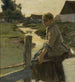 Mädchen am Bach - Arthur Langhammer — Ansicht des Kunstwerks
