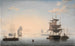 Porto di Boston con la città in lontananza - Fitz Henry Lane — vista dell’opera