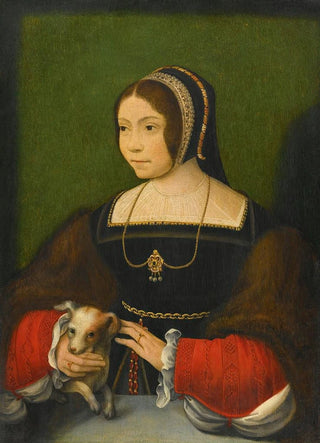 Flemish School - Portrait Of A Lady With A Small Dog.webp