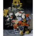 Reproduktion des Gemäldes mit bunten Blumen in einem Terrakottatopf - Pierre-Auguste Renoir