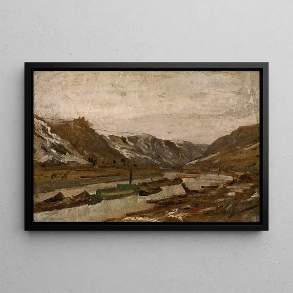 Péniches à Dinant - Félicien Rops — gerahmtes Bild an der Wand
