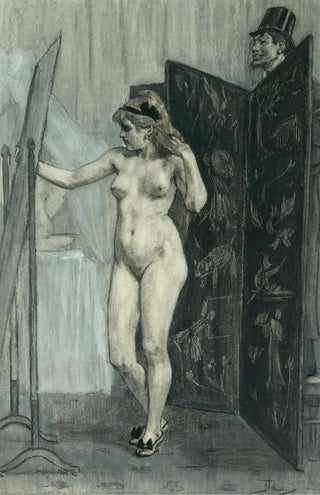 Flicien Rops - Le paravent.webp