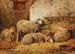 Piccola scena di stalla con pecore - Félix Saturnin Brissot de Warville — vista dell’opera
