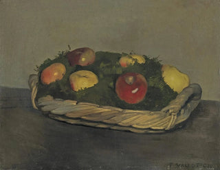 Flix Vallotton - Basket With Red And Yellow Apples.webp