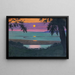 Sonnenuntergang in Grace, orange und violette Himmel - Félix Vallotton — gerahmtes Bild an der Wand