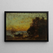 Boot und Segelschiffe bei Sonnenuntergang Auf der Rückseite Marine - Félix Ziem — gerahmtes Bild an der Wand