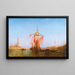 Paved boat on the Venice basin - Félix Ziem — framed artwork on a wall