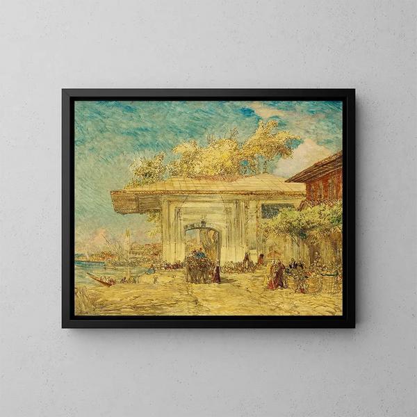 Konstantinopel, das Janitscharen-Kiosk - Félix Ziem — gerahmtes Bild an der Wand