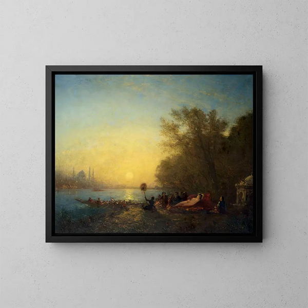 Konstantinopel, die Ruhe der Sultanin - Félix Ziem — gerahmtes Bild an der Wand