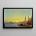 Tramonto a Venezia - Félix Ziem — quadro incorniciato alla parete