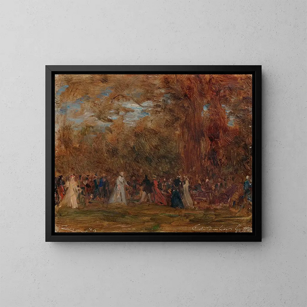 Fête dell'ambasciata d'Inghilterra a Parigi - Félix Ziem — quadro incorniciato alla parete