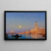 Gondola scene in front of the Grand Canal, Venice - Félix Ziem — framed artwork on a wall