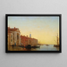 Gondola crossing the entrance of the Grand Canal - Félix Ziem — framed artwork on a wall