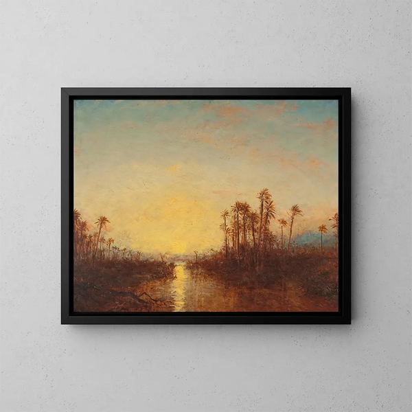 Khartoum, tramonto - Félix Ziem — quadro incorniciato alla parete
