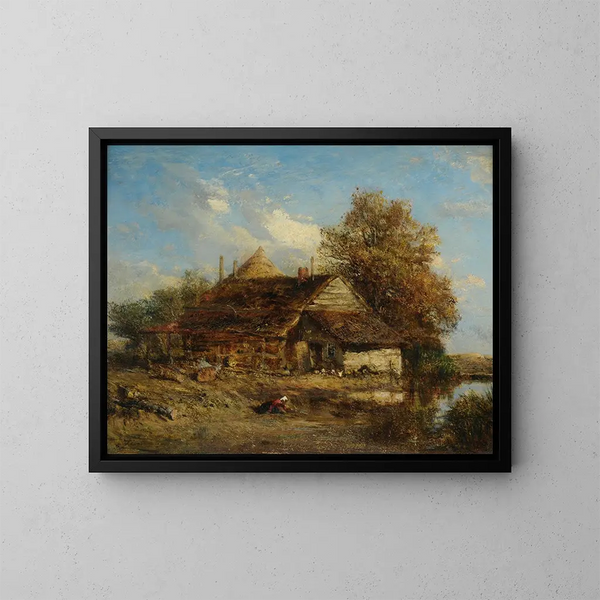 La Chaumière - Félix Ziem — quadro incorniciato alla parete
