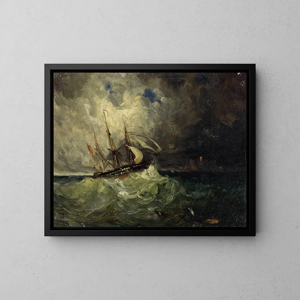 La Tempête - Félix Ziem — quadro incorniciato alla parete