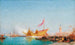 The Bucentaure seen from the Esclavons quay, Venice - Félix Ziem — artwork view