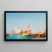 The Bucentaure seen from the Esclavons quay, Venice - Félix Ziem — framed artwork on a wall