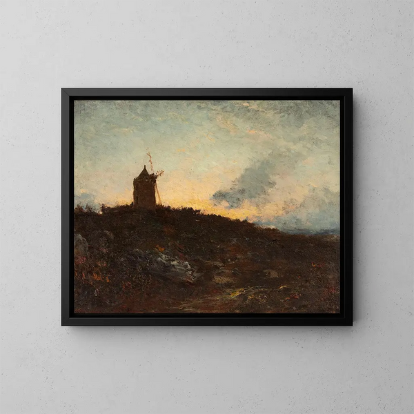 Le Moulin aux environs de Martigues - Félix Ziem — quadro incorniciato alla parete