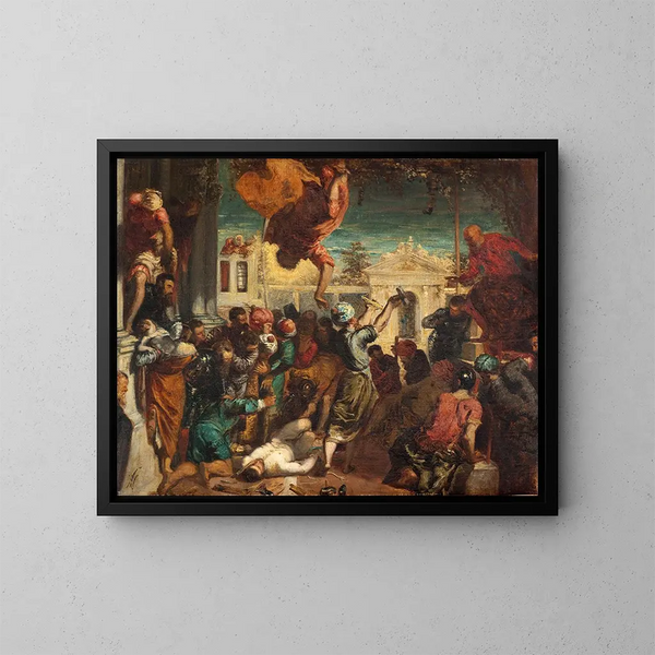Il miracolo dello schiavo, copia da Tintoret, o Il martirio di San Marco - Félix Ziem — quadro incorniciato alla parete