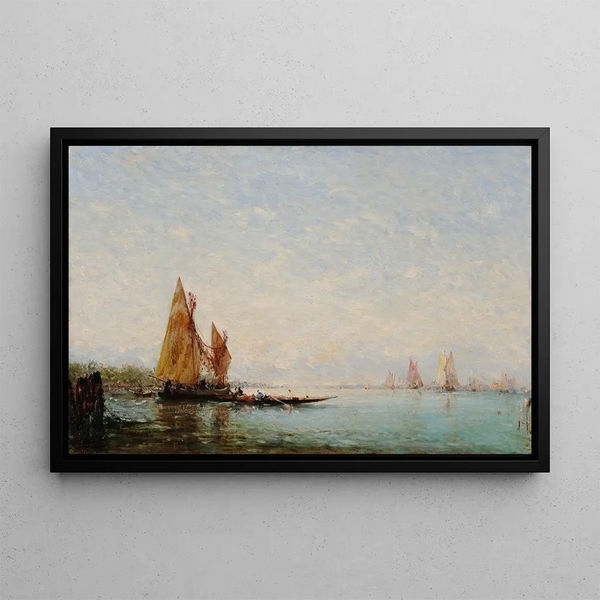Marine Constantinople - Félix Ziem — quadro incorniciato alla parete