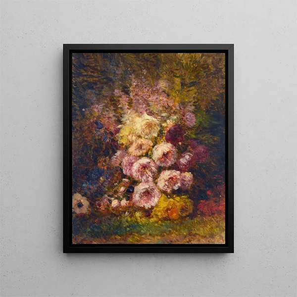 Peonie - Félix Ziem — quadro incorniciato alla parete