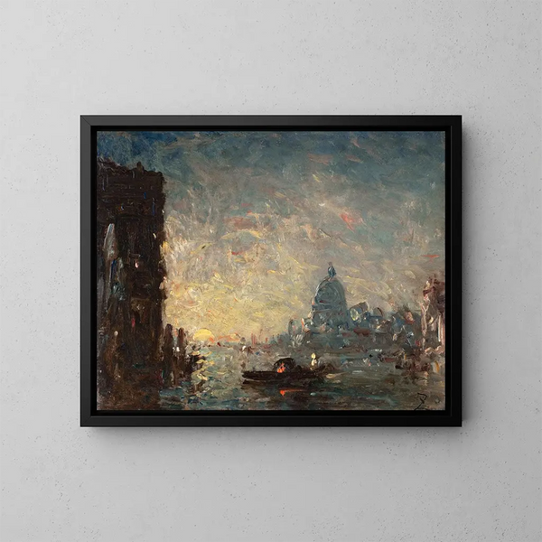 Venezia al tramonto - Félix Ziem — quadro incorniciato alla parete