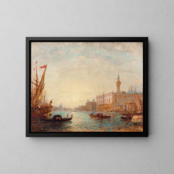 Venezia, il Palazzo dei Dogi - Félix Ziem — quadro incorniciato alla parete