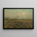 Feld mit Kohl im Mondschein - Florent Crabeels — gerahmtes Bild an der Wand