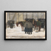 Carrosses et cochers dans la neige - Floris Arntzenius — framed artwork on a wall