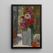 Vase de Delft blanc avec zinnias - Floris Verster — framed artwork on a wall