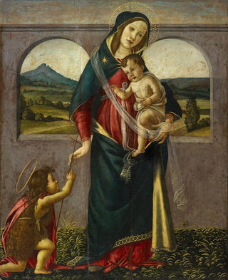Follower Of Botticelli - Madonna and Child with the Infant Saint John the Baptist.webp