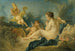 Nymphe sitzend mit Flöten - Schule von François Boucher — Ansicht des Kunstwerks