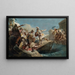 Horatius Coclès ferito che nuota nel Tevere - Scuola di Giovanni Battista Tiepolo — quadro incorniciato alla parete