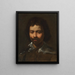 Ritratto dell'artista - Scuola di Simon Vouet — quadro incorniciato alla parete