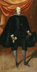 Ritratto del re Filippo IV vestito di nero e indossando l'ordine della Tazza d'oro - Scuola di Diego Velázquez — vista dell’opera