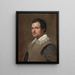 Ritratto di un giovane uomo - Scuola di Diego Velázquez — quadro incorniciato alla parete