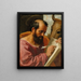 Saint Luc der Evangelist - Schule von Jacob Jordaens — gerahmtes Bild an der Wand