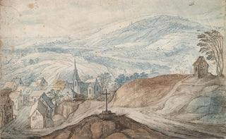 Follower of Jan Brueghel the Elder - Landscape with Village near Crossroads and Distant View.webp