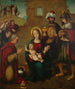 Anbetung der Heiligen - Schule von Juan de Borgoña — Ansicht des Kunstwerks