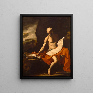 Follower of Jusepe de Ribera - Saint Jerome in the Wilderness.webp