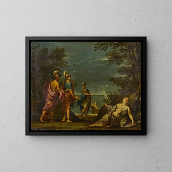 Armide verlassen von Rinaldo - Schule von Marcantonio Franceschini — gerahmtes Bild an der Wand