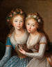 Ritratto doppio delle grandi duchesse Alexandra 1783-1801 e Hélène 1784-1803 Romanov, figlie dello zar Paolo I - Scuola di Marie-Louise Élisabeth Vigée Le Brun — vista dell’opera