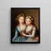 Ritratto doppio delle grandi duchesse Alexandra 1783-1801 e Hélène 1784-1803 Romanov, figlie dello zar Paolo I - Scuola di Marie-Louise Élisabeth Vigée Le Brun — quadro incorniciato alla parete