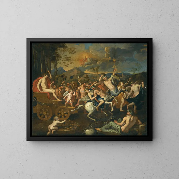 Il Trionfo di Bacco - Scuola di Nicolas Poussin — quadro incorniciato alla parete