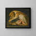 Una tigre con i suoi cuccioli - Scuola di Peter Paul Rubens — quadro incorniciato alla parete